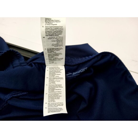 Brooks Mens Running Athletic Pants Size XXL Navy Blue Polyester Spandex Blend - Picture 6 of 8
